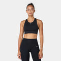 High Coverage Racer Back Bra - Black